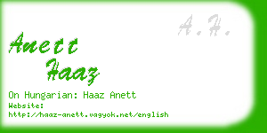 anett haaz business card